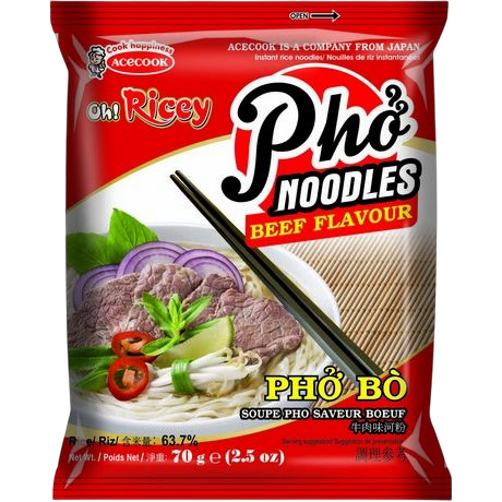 ACECOOK Instant Rijstnoedels Rundvlees OR