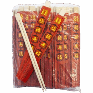 Bamboe Eetstokjes, Rood (23cm)